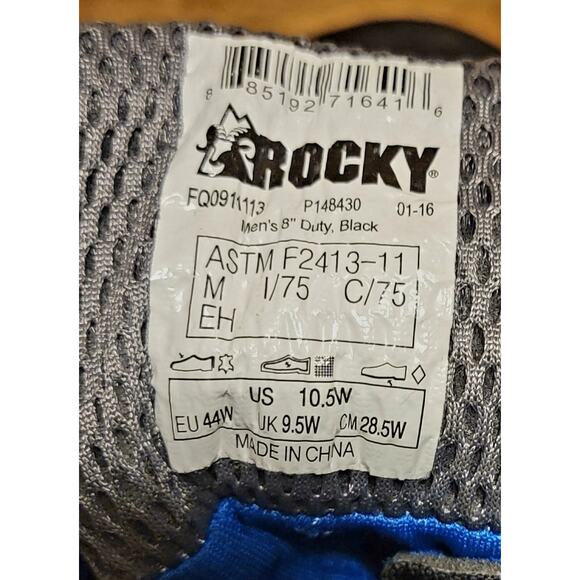 Men Size 10.5 Rocky 1st Med Carbon Fiber Puncture-Resistant Side-Zip Waterproof main image 5